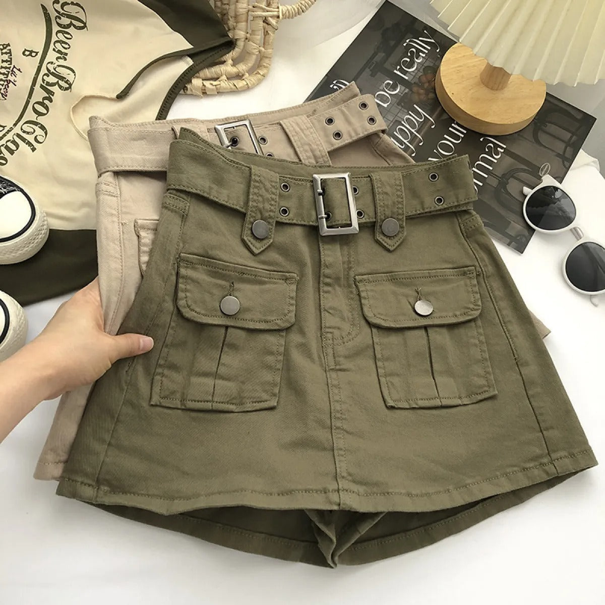 Damen Cargoshorts hochgeschlossen - Levria