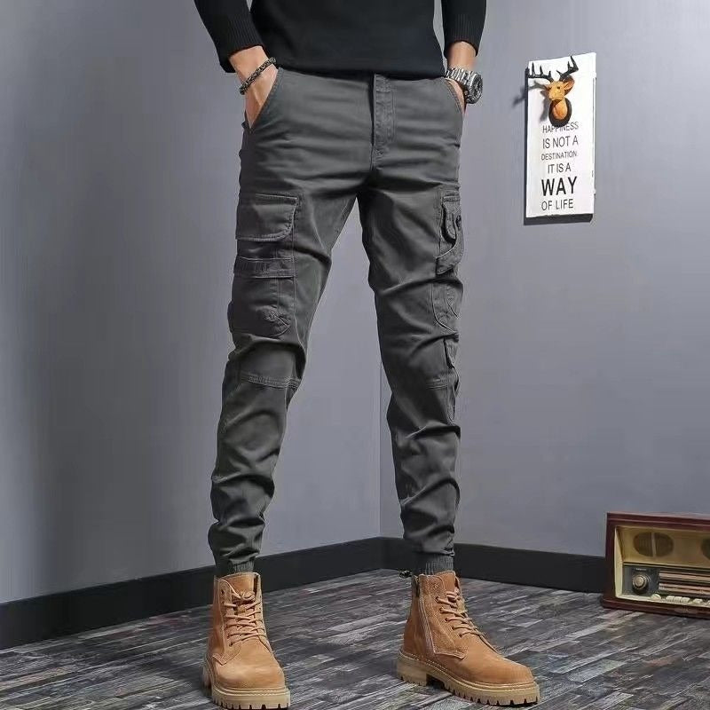 Herren Cargohose Baumwolle Slim Fit Seitentaschen - Marius