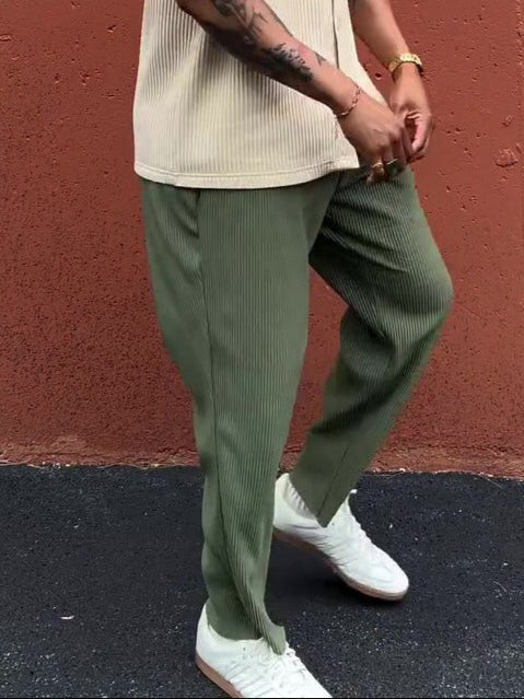 Gerade gerippte Herrenhose mit mittlerer Leibhöhe - Hugo