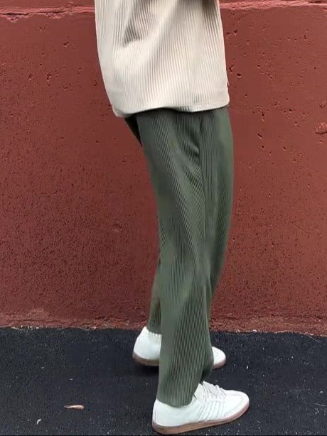 Gerade gerippte Herrenhose mit mittlerer Leibhöhe - Hugo