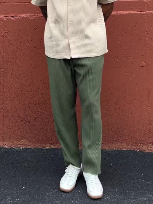 Gerade gerippte Herrenhose mit mittlerer Leibhöhe - Hugo