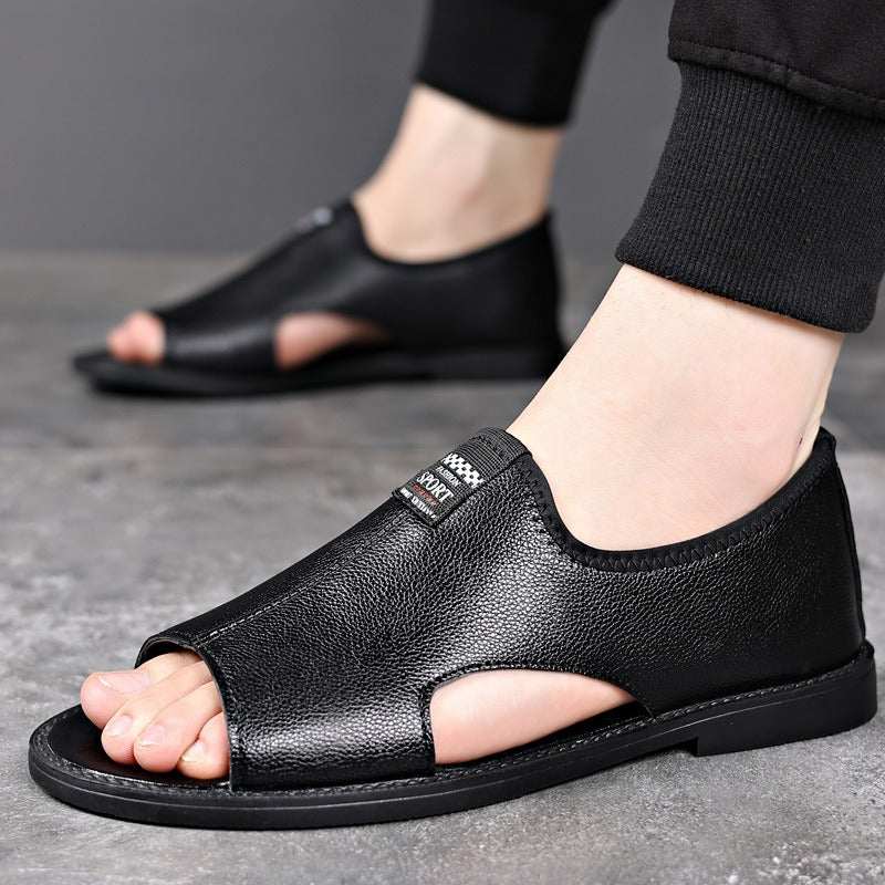 Herren Sandalen aus Kunstleder geschlossenes Design atmungsaktiv - Jacinto