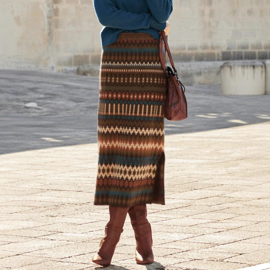 Bedruckter Midirock für Frauen - Malvien