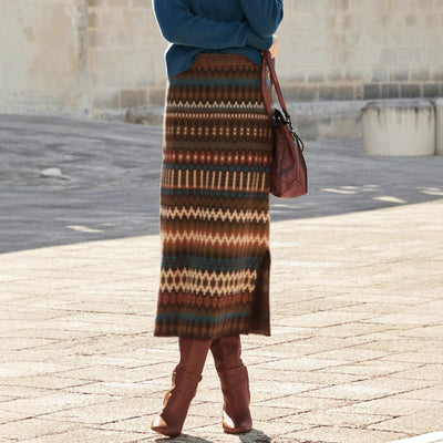 Bedruckter Midirock für Frauen - Malvien