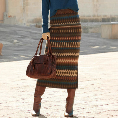 Bedruckter Midirock für Frauen - Malvien