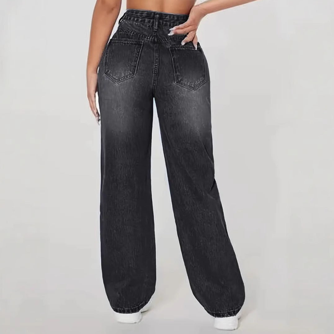 Zerrissene Straight-Jeans für Frauen - Mailyn