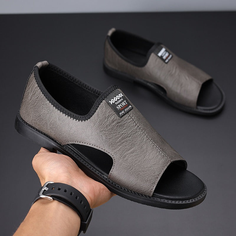 Herren Sandalen aus Kunstleder geschlossenes Design atmungsaktiv - Jacinto