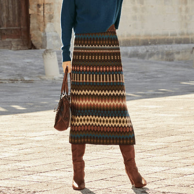 Bedruckter Midirock für Frauen - Malvien