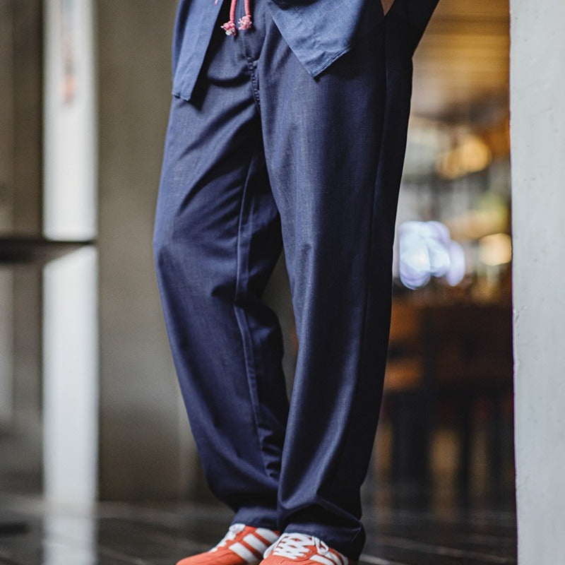 Herrenhose aus Baumwolle mit Kordelzug in lockerer Passform - Maximo