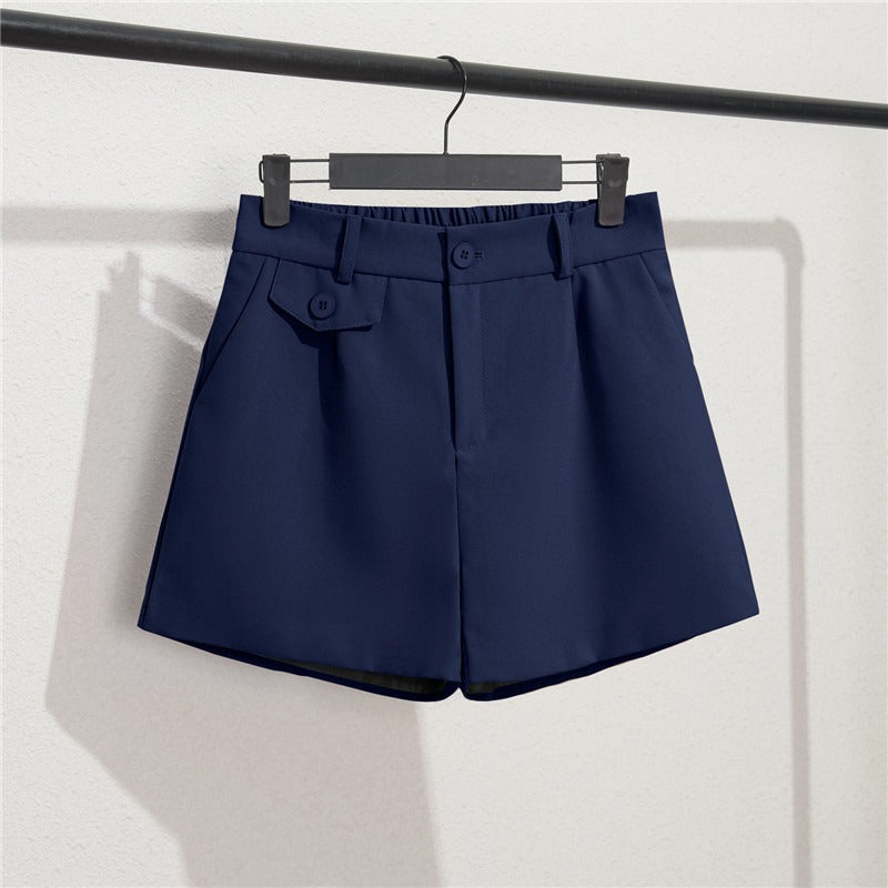Damen-Shorts mit elastischem Bund und Knopfleiste - Clara