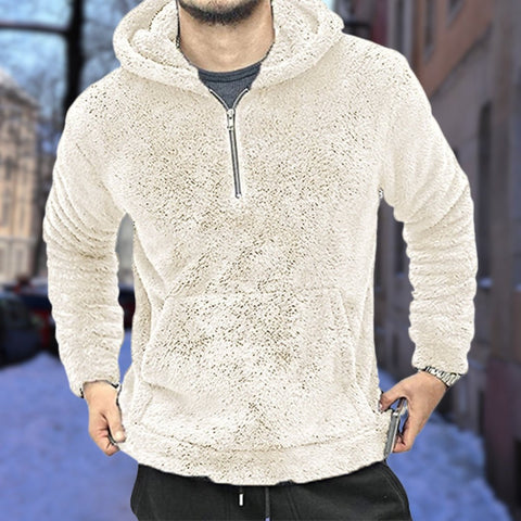 Alan - Warmer Plüsch-Kapuzenpullover für Männer