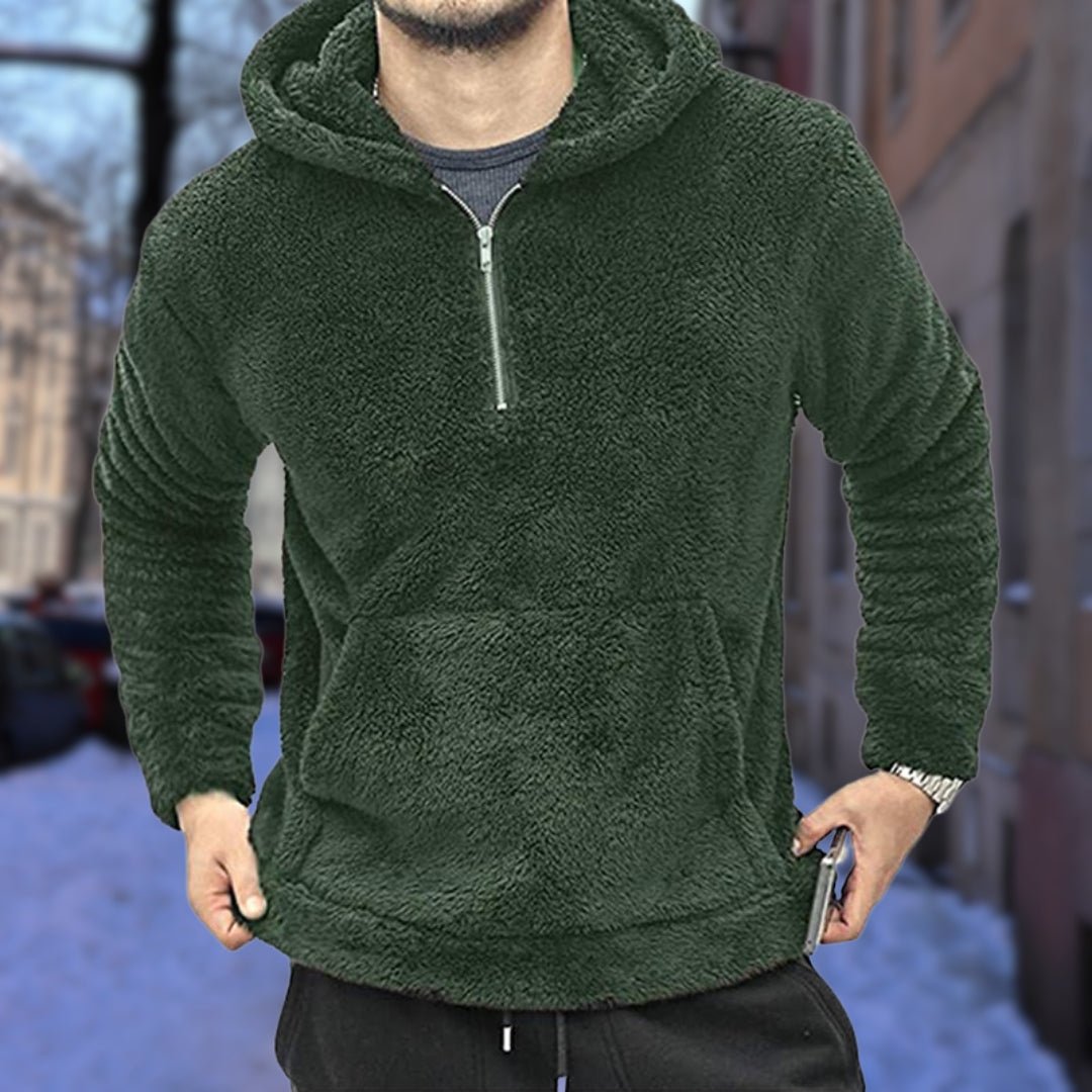 Alan - Warmer Plüsch-Kapuzenpullover für Männer