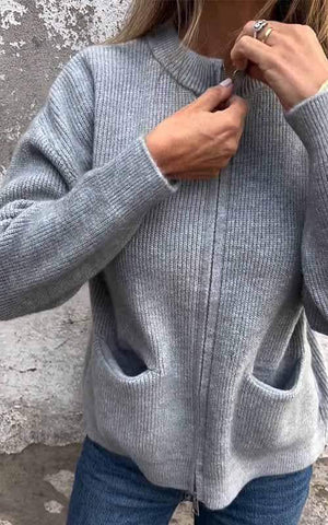 Marcia - Kuschelige Zip-Strickjacke – Komfort und Stil in Einem