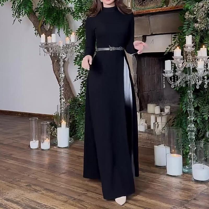 Sybilla - Rundhalsausschnitt Elegantes Kleid