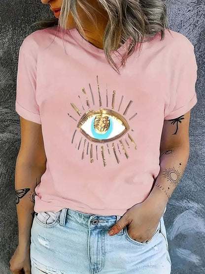 Molly - T-Shirt mit Eye-Druck