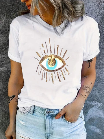 Molly - T-Shirt mit Eye-Druck