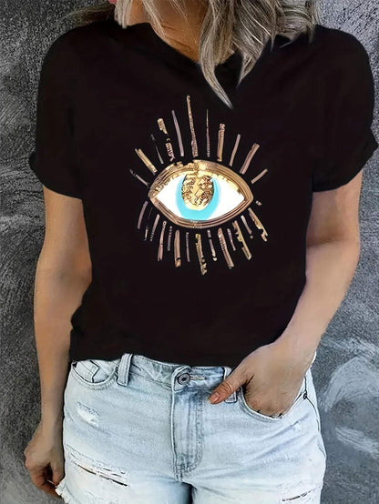 Molly - T-Shirt mit Eye-Druck