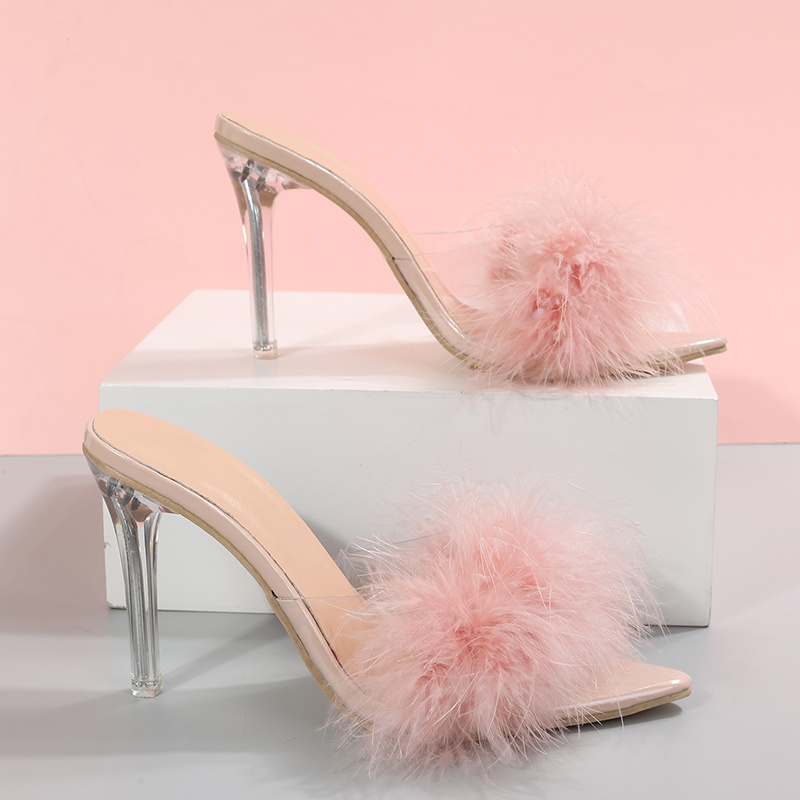 HALLEY - Elegance Feather Heels