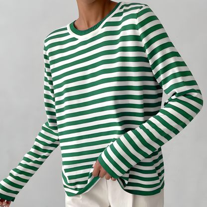 EleganceStripe Long Sleeve Shirt