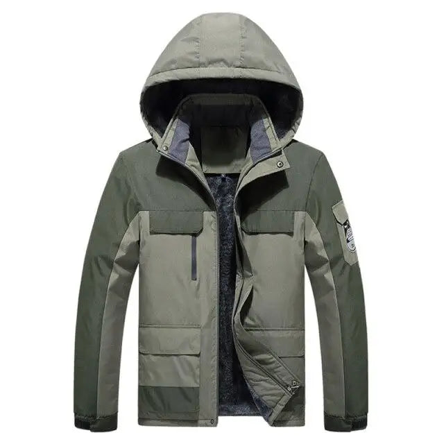 ForceHiver Herren Parka - Military Green Windbreaker