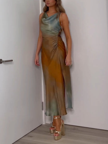 Elana - Elegantes Träger-Maxikleid mit Farbverlauf