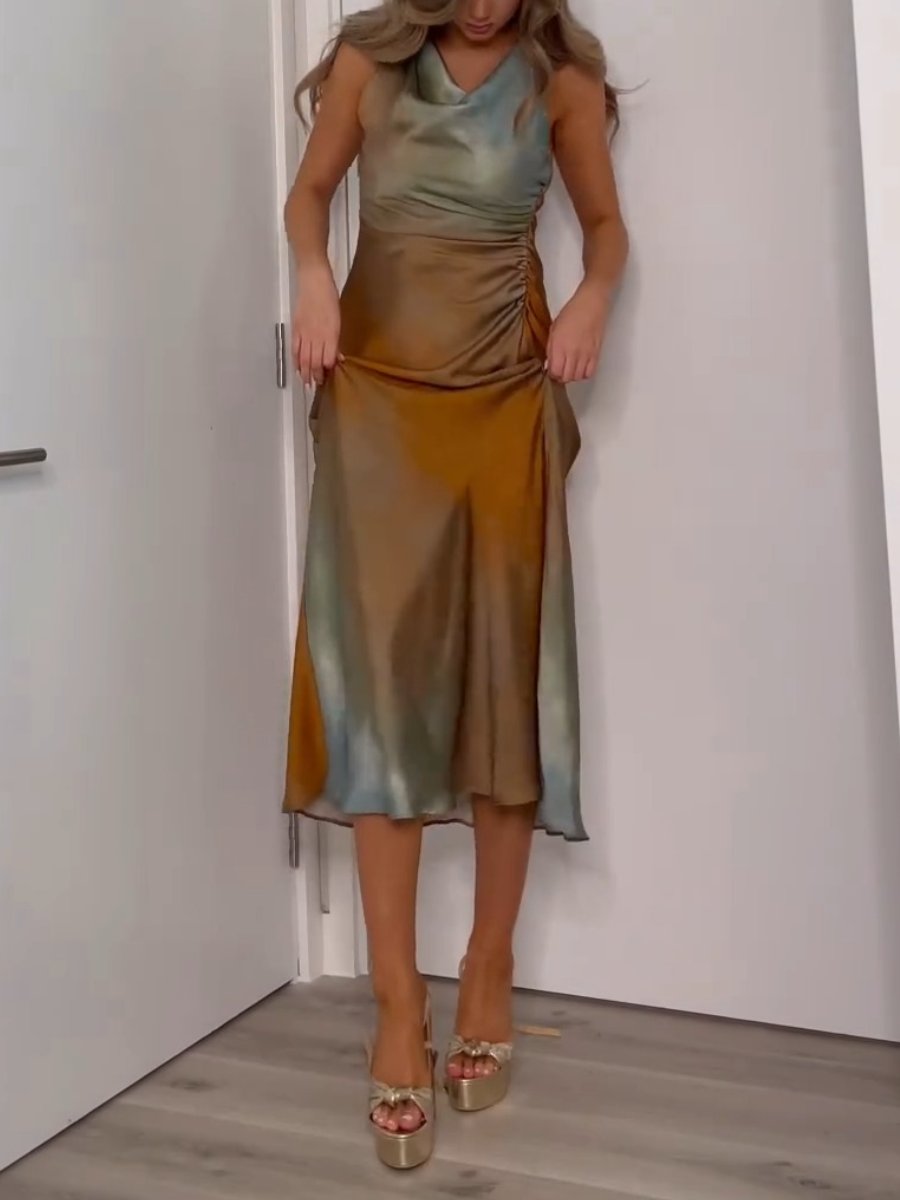 Elana - Elegantes Träger-Maxikleid mit Farbverlauf