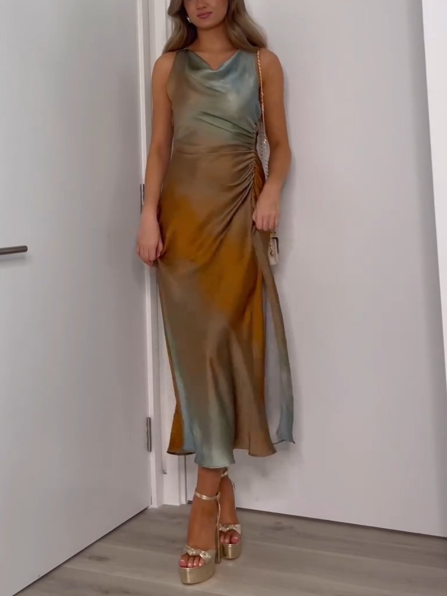 Elana - Elegantes Träger-Maxikleid mit Farbverlauf