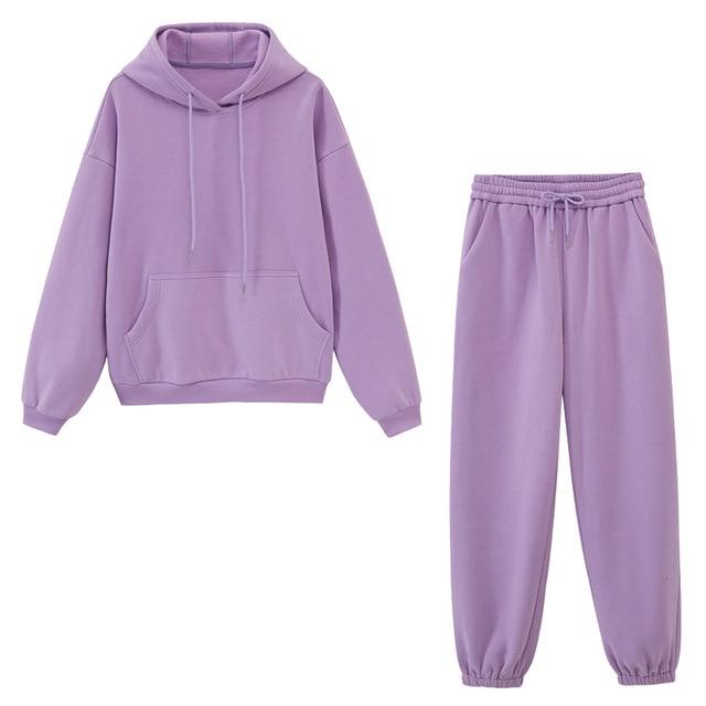 Karolina - Fleece-Kapuzenpulli & Jogger-Hose