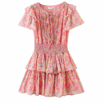 Ella - Sweet Style Minikleid mit Rüschen und Blumenprint