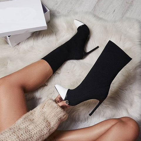 Madison - Trendy spitz zulaufende Ankle Boots mit hohen Absätzen