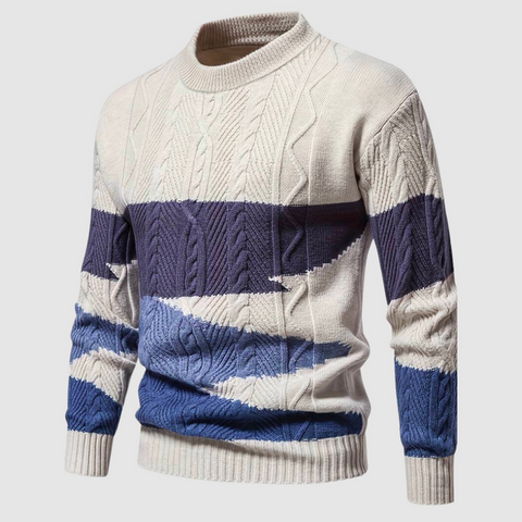 RUKE - Trendiger Farbblock-Strickpullover