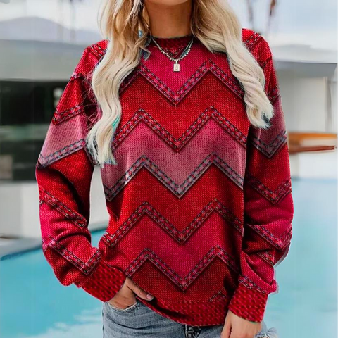 OLIV - Bunter Vintage-Strickpullover