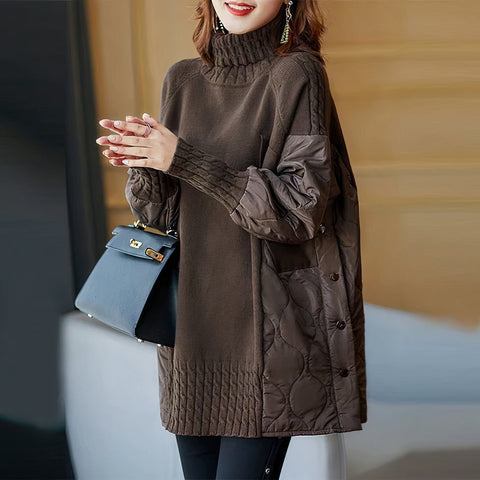 KALLIE - Eleganter gesteppter Pullover