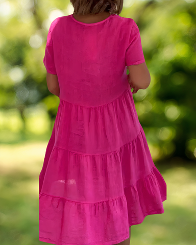 LUCINE - Baumwoll-Leinen-Kleid