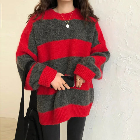 PRIYA - Gestrickter Streifenpulli