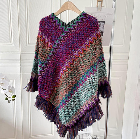 RUBY - Bohème-inspirierte Strickjacke mit Quasten