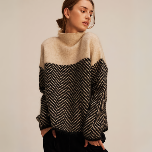 ZORA - Gestreifter warmer Pullover